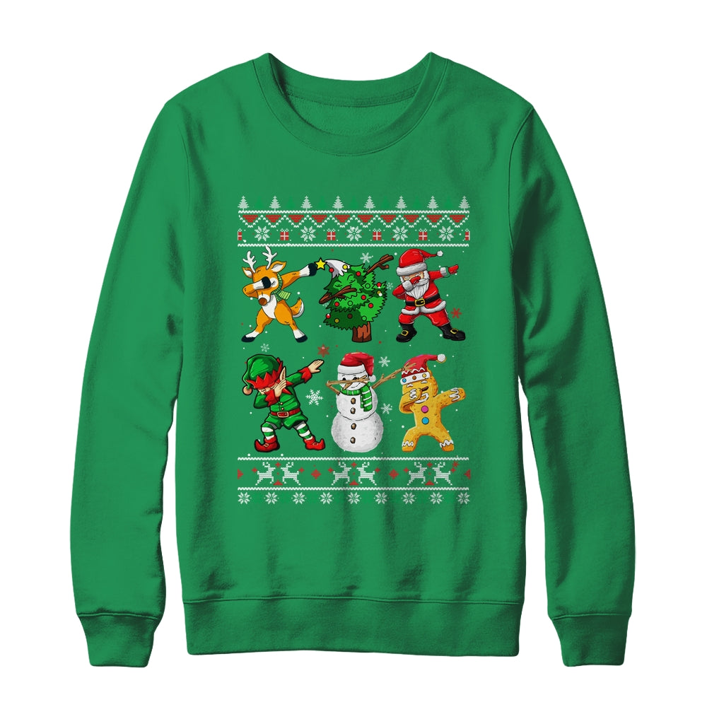 Dabbing Santa Elf Friends Christmas Ugly Xmas Dab Boys Kids Shirt & Sweatshirt | siriusteestore