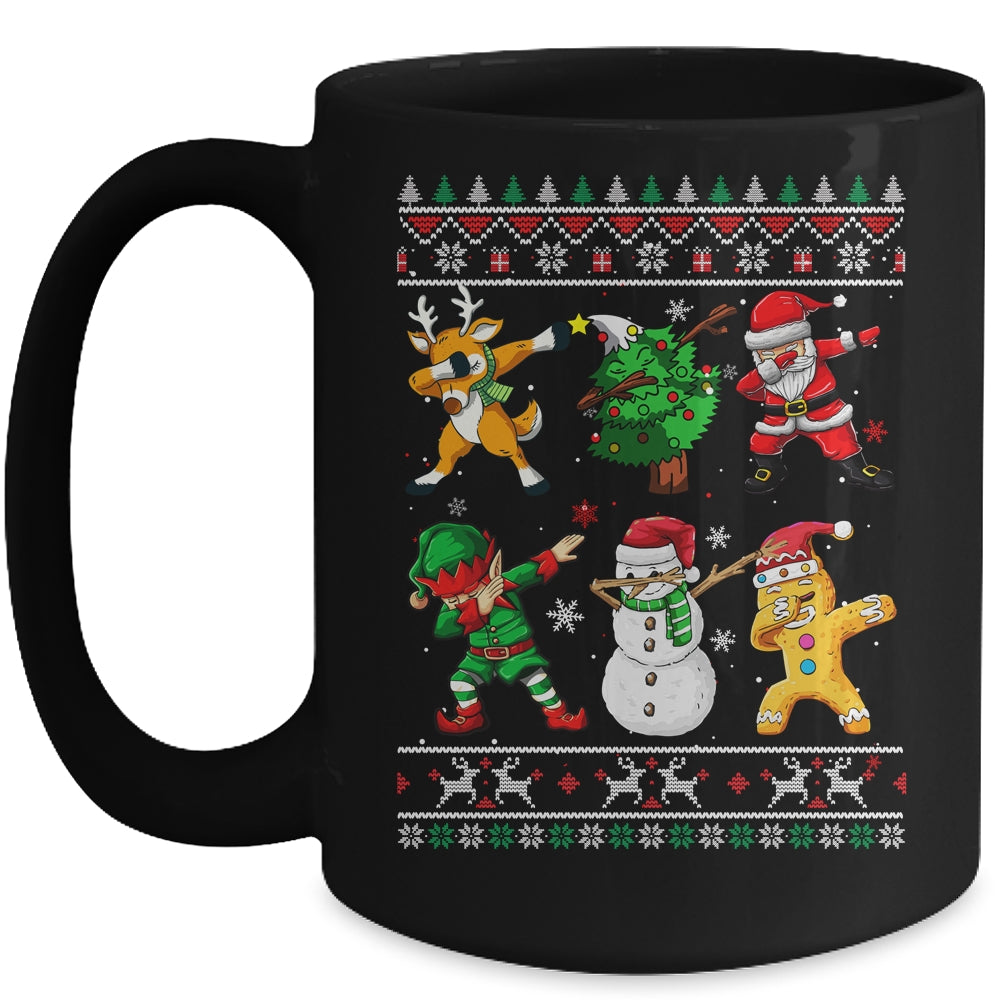 Dabbing Santa Elf Friends Christmas Ugly Xmas Dab Boys Kids Mug | siriusteestore