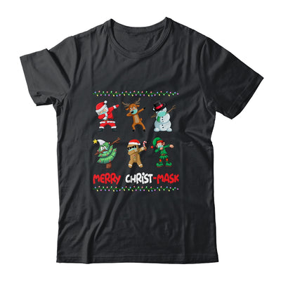 Dabbing Santa Wearing Mask Quarantine Christmas Shirt & Sweatshirt | siriusteestore