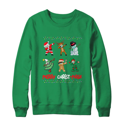 Dabbing Santa Wearing Mask Quarantine Christmas Shirt & Sweatshirt | siriusteestore