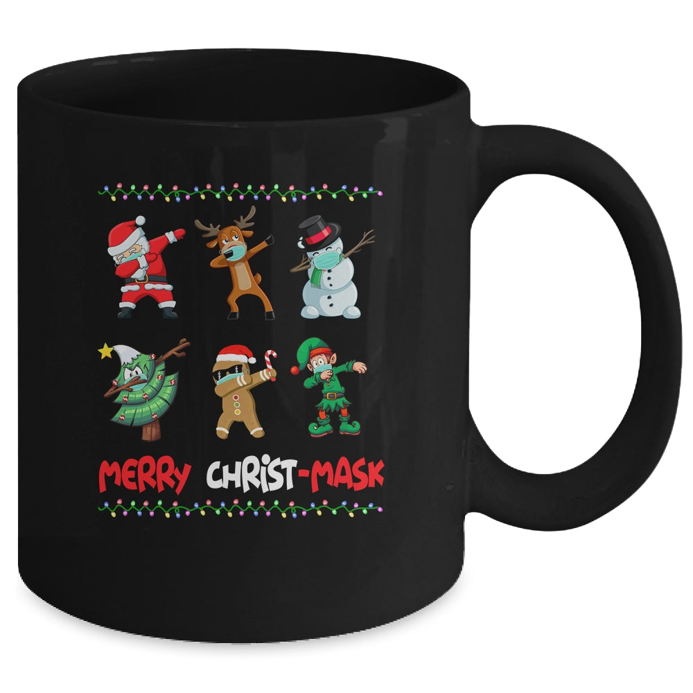 Dabbing Santa Wearing Mask Quarantine Christmas Mug | siriusteestore