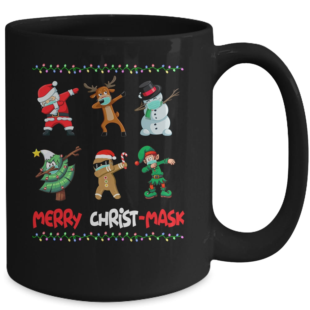 Dabbing Santa Wearing Mask Quarantine Christmas Mug | siriusteestore