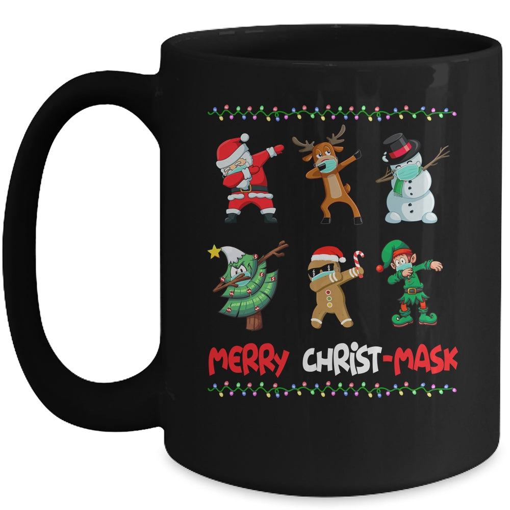 Dabbing Santa Wearing Mask Quarantine Christmas Mug | siriusteestore