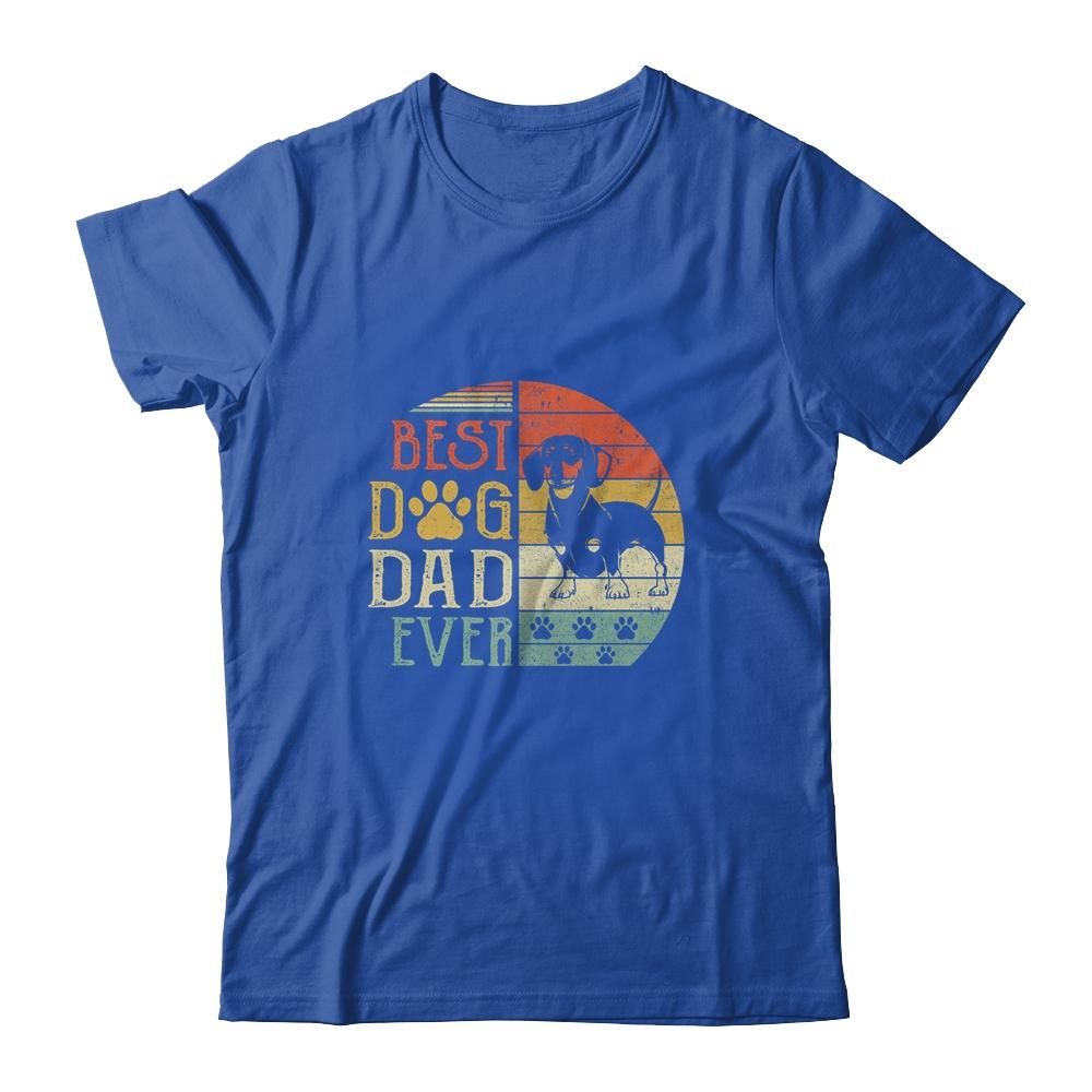 Dachshund Best Dog Dad Ever Vintage Father's Day Retro Shirt & Hoodie | Siriustee.com