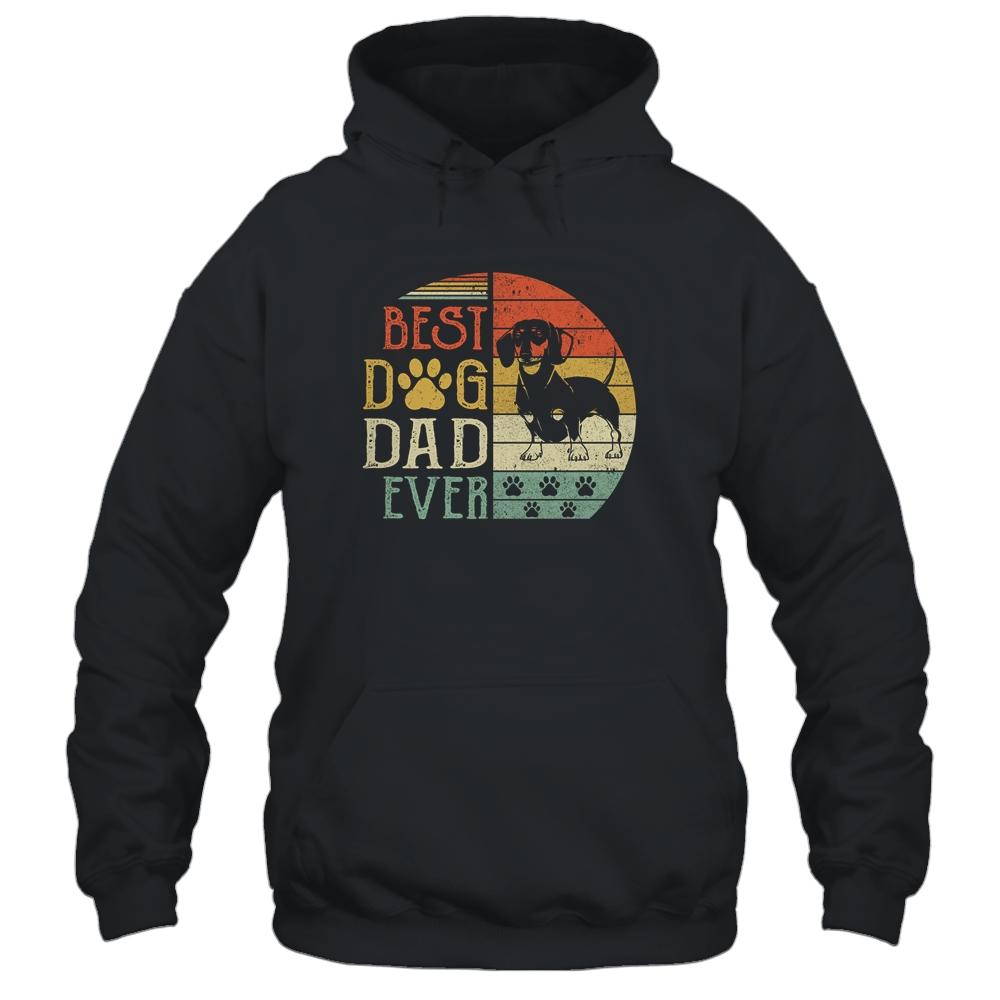 Dachshund Best Dog Dad Ever Vintage Father's Day Retro Shirt & Hoodie | Siriustee.com