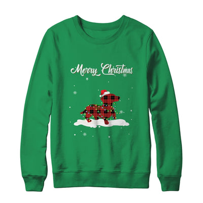 Dachshund Christmas Red Plaid Dog Lover Pajama Family Gift Shirt & Sweatshirt | siriusteestore