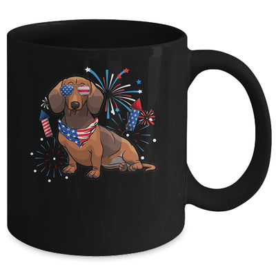 Dachshund Dog American USA Flag 4th of July Men women Lover Mug | siriusteestore