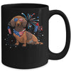Dachshund Dog American USA Flag 4th of July Men women Lover Mug | siriusteestore