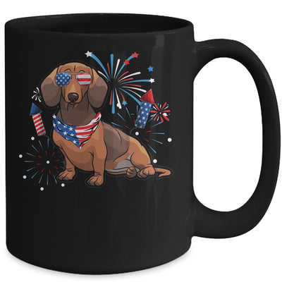 Dachshund Dog American USA Flag 4th of July Men women Lover Mug | siriusteestore