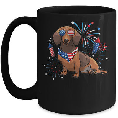 Dachshund Dog American USA Flag 4th of July Men women Lover Mug | siriusteestore