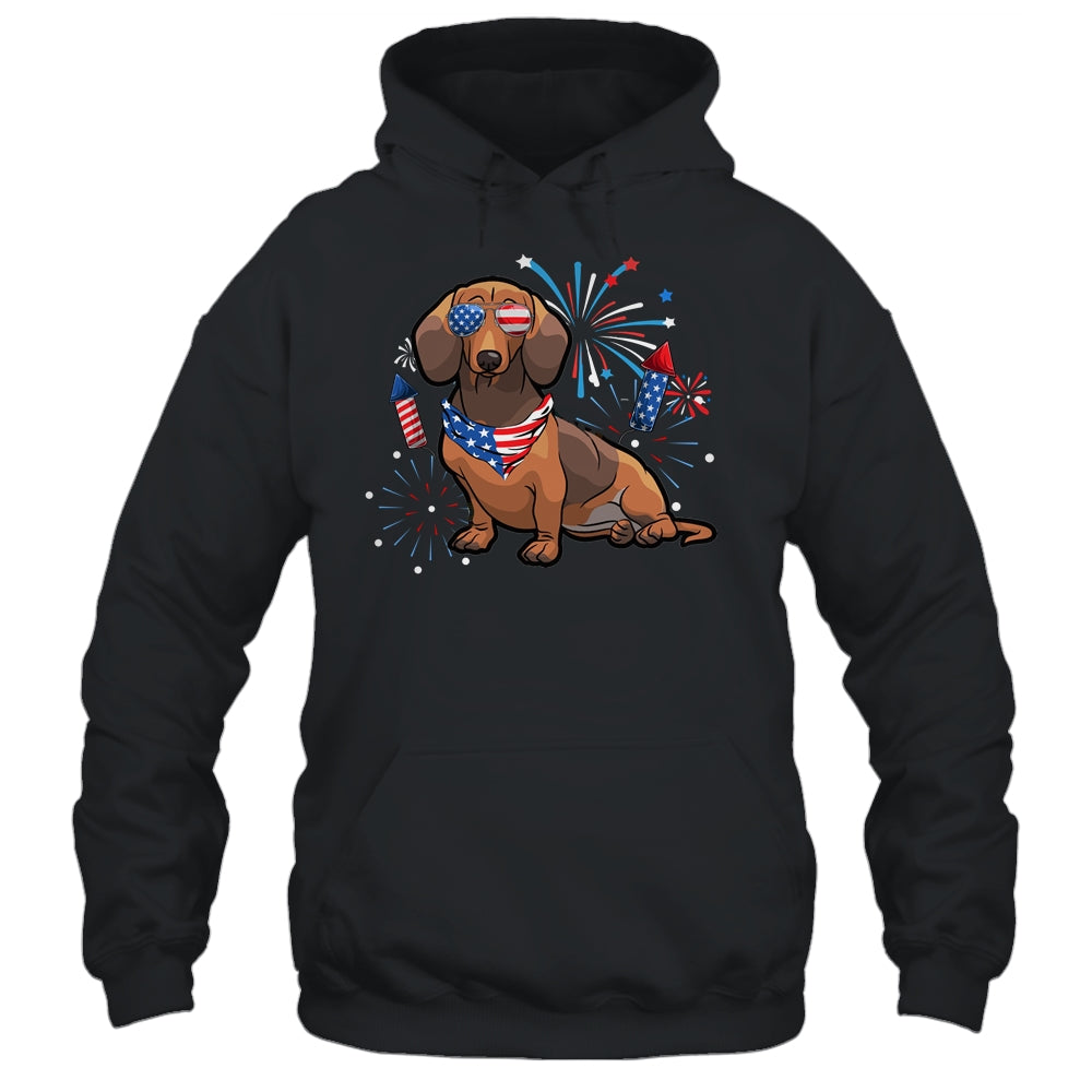 Dachshund Dog American USA Flag 4th of July Men women Lover Shirt & Tank Top | siriusteestore