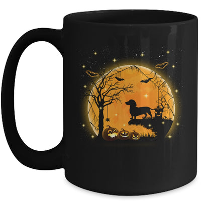 Dachshund Dog And Moon Funny Halloween Costume Gift Mug | siriusteestore