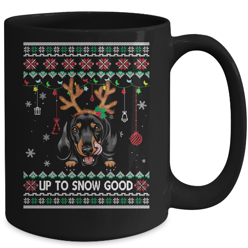 Dachshund Dog Reindeer Ugly Christmas Xmas Mug | siriusteestore