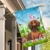 Dachshund Happy Easter Day Holiday Flag Funny Dog Dog Wear Bunny Ears Headband Cute for Home Decor | siriusteestore