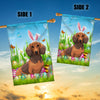 Dachshund Happy Easter Day Holiday Flag Funny Dog Dog Wear Bunny Ears Headband Cute for Home Decor | siriusteestore