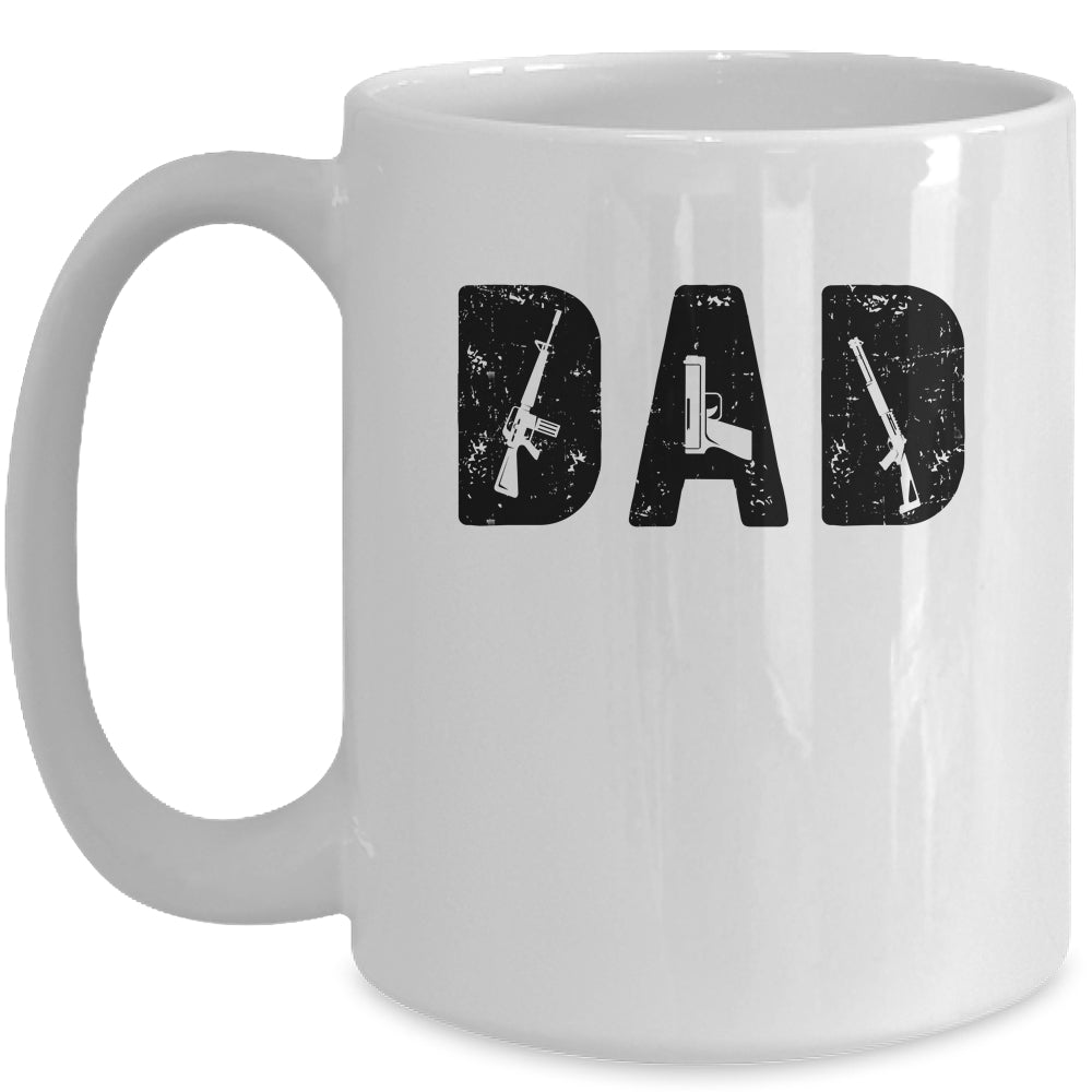 Dad And Guns Collection Vintage Father's Day Mug | siriusteestore