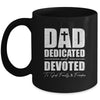 Dad Dedicated And Devoted Happy Fathers Day Mug | siriusteestore