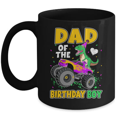 Dad Of The Birthday Boy Dinosaur Monster Truck Birthday Mug | siriusteestore