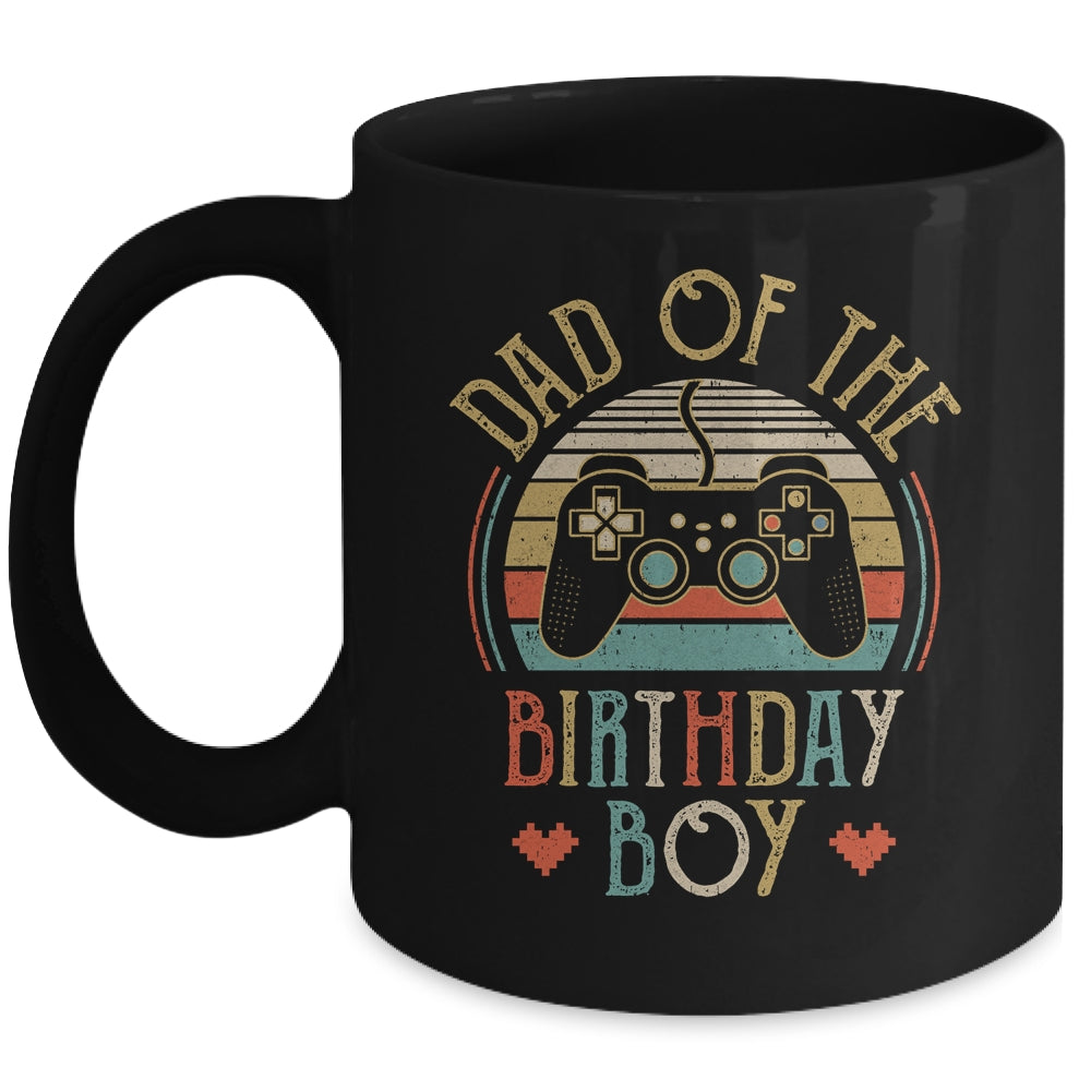 Dad Of The Birthday Boy Vintage Matching Gamer Birthday Mug Mug | siriusteestore
