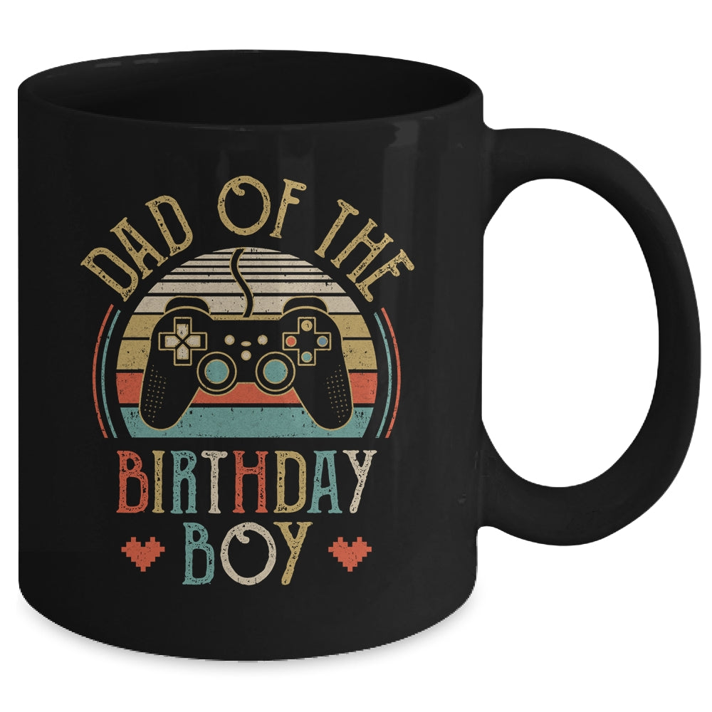 Dad Of The Birthday Boy Vintage Matching Gamer Birthday Mug Mug | siriusteestore