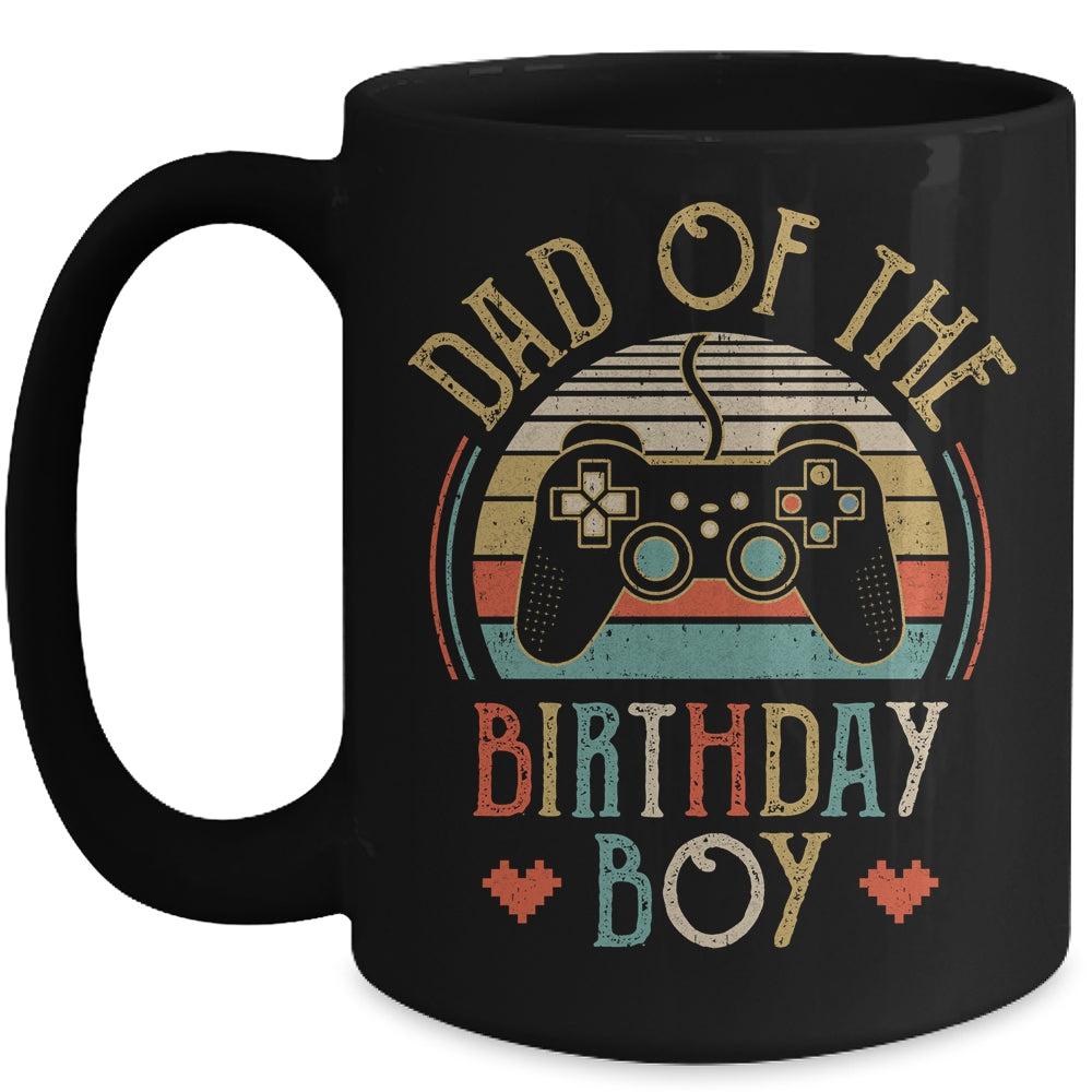 Dad Of The Birthday Boy Vintage Matching Gamer Birthday Mug Mug | siriusteestore