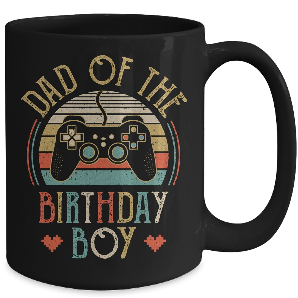Dad Of The Birthday Boy Vintage Matching Gamer Birthday Mug Mug | siriusteestore