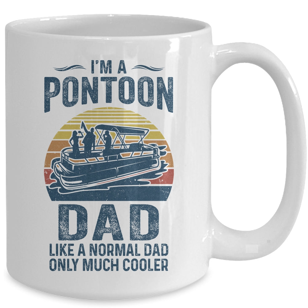 Dad Pontoon Captain Funny Boating Boat Lake Fathers Day Mug | siriusteestore