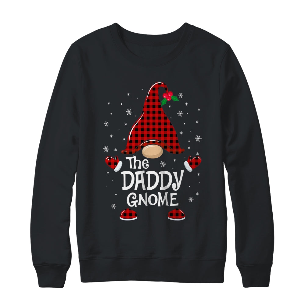 Daddy Gnome Buffalo Plaid Matching Christmas Pajama Gift Shirt & Sweatshirt | siriusteestore