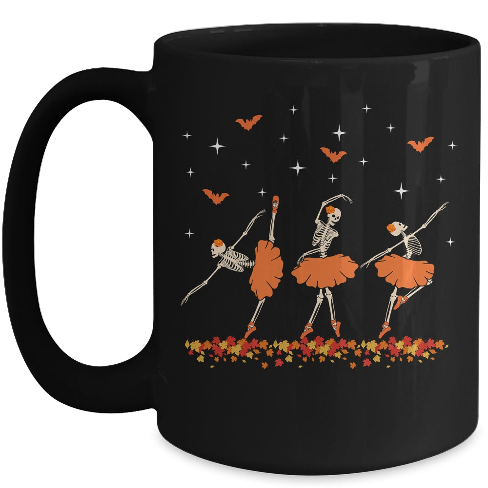 Dancing Skeleton Ballerina Ballet Dance Halloween Women Girl Mug | siriusteestore