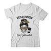 Dead Inside But Caffeinated Skeleton Messy Bun Leopard Shirt & Tank Top | siriusteestore