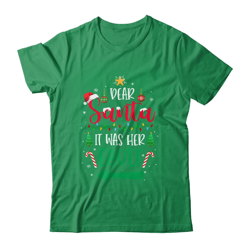 Dear Santa It Was Her Fault Her And His Couple Christmas Shirt & Sweatshirt | siriusteestore