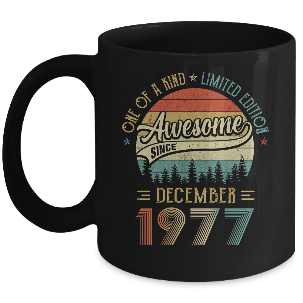 December 1977 Vintage 45 Years Old Retro 45th Birthday Mug | siriusteestore