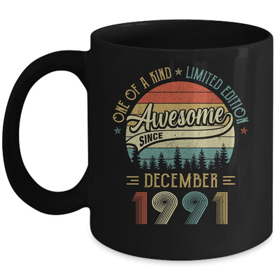 December 1991 Vintage 30 Years Old Retro 30th Birthday Gift Mug | siriusteestore