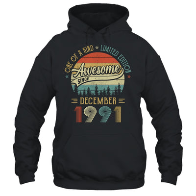 December 1991 Vintage 30 Years Old Retro 30th Birthday Gift Shirt & Hoodie | siriusteestore