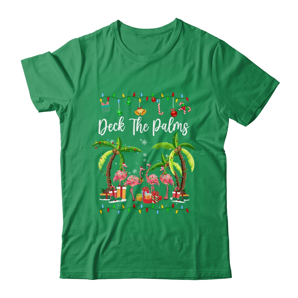 Deck the Palms Merry Flamingo Christmas Tree Xmas Shirt & Sweatshirt | siriusteestore