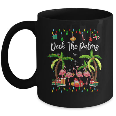 Deck the Palms Merry Flamingo Christmas Tree Xmas Mug | siriusteestore