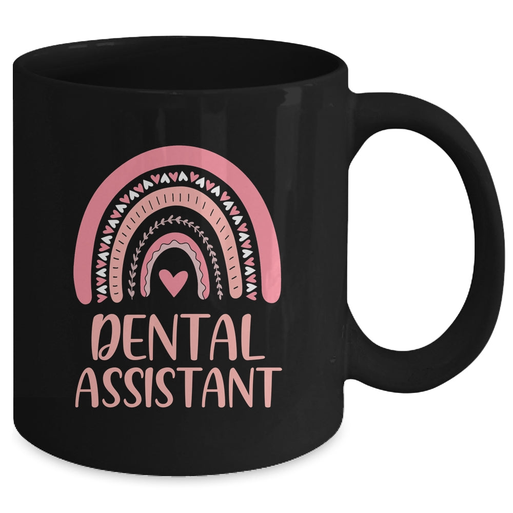Dental Assistant Cute Pink Rainbow Nurse Day Mug | siriusteestore