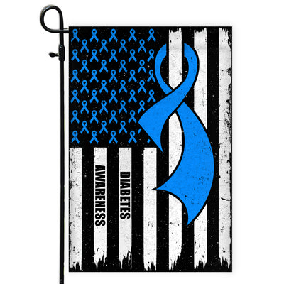 Diabetes Awareness America Flag Blue Ribbon | siriusteestore