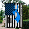 Diabetes Awareness America Flag Blue Ribbon | siriusteestore