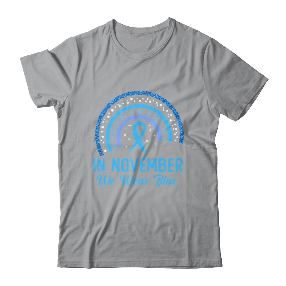Diabetes Awareness In November We Wear Blue Rainbow Shirt & Hoodie | siriusteestore