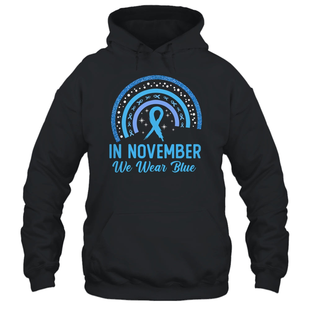 Diabetes Awareness In November We Wear Blue Rainbow Shirt & Hoodie | siriusteestore