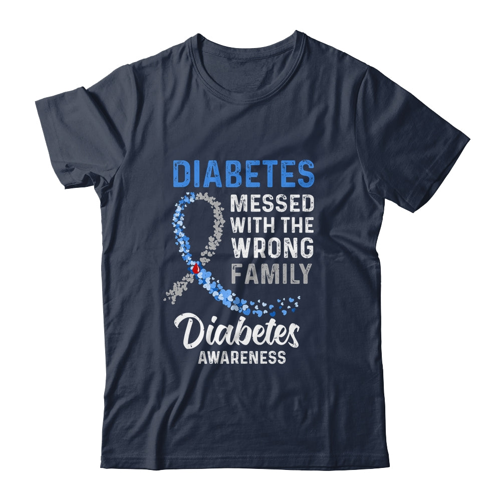 Diabetes Awareness Messed With The Wrong Family Support Shirt & Hoodie | siriusteestore