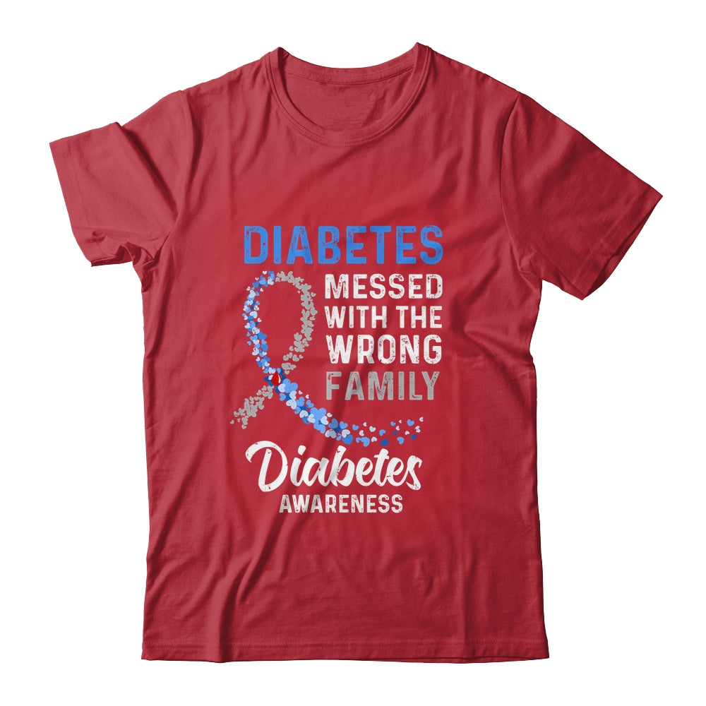 Diabetes Awareness Messed With The Wrong Family Support Shirt & Hoodie | siriusteestore