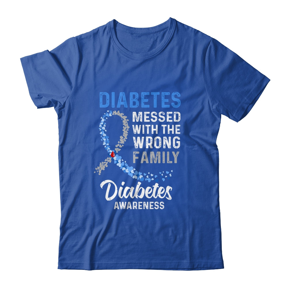 Diabetes Awareness Messed With The Wrong Family Support Shirt & Hoodie | siriusteestore