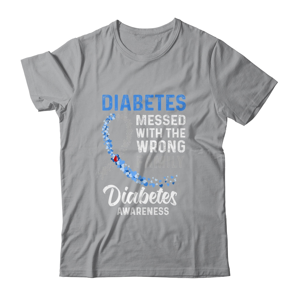 Diabetes Awareness Messed With The Wrong Family Support Shirt & Hoodie | siriusteestore