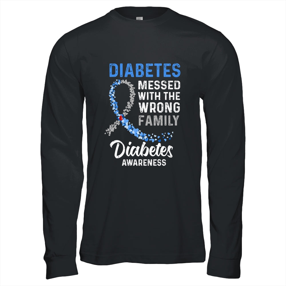 Diabetes Awareness Messed With The Wrong Family Support Shirt & Hoodie | siriusteestore