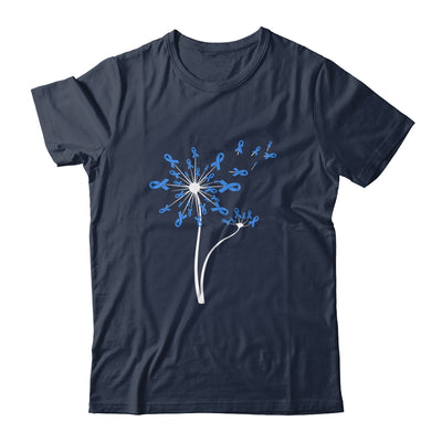 Diabetes Colon Cancer Awareness Dandelion Blue Ribbon Shirt & Tank Top | siriusteestore