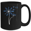 Diabetes Colon Cancer Awareness Dandelion Blue Ribbon Mug | siriusteestore