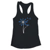 Diabetes Colon Cancer Awareness Dandelion Blue Ribbon Shirt & Tank Top | siriusteestore