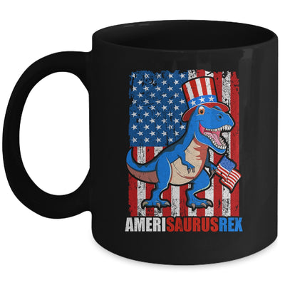 Dinosaur 4th of July Kids Boys Men Amerisaurus T Rex Funny Mug | siriusteestore
